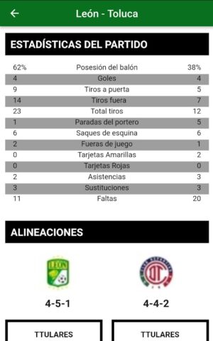 Marcadores: Futbol en Directo для Android — скриншот 4