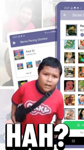 Meme Perang Gambar WA Stiker для Android — скриншот 1