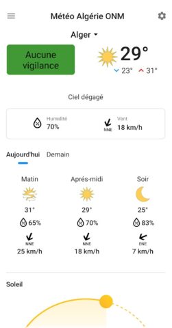 Meteo Algerie ONM для Android — скриншот 1