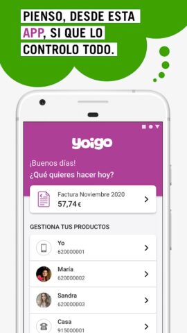 Mi Yoigo — Área de cliente для Android — скриншот 1
