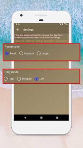 Мобильный Игровой Пинг для Android — скриншот 2