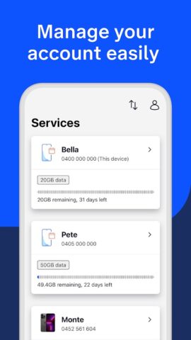 My Telstra для Android — скриншот 5