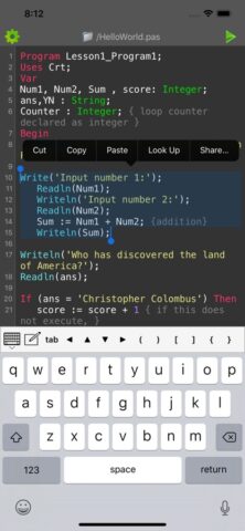 Pascal Programming Compiler для iOS — скриншот 3