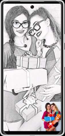 Карандашный фотоэскиз: рисунок для Android — скриншот 2