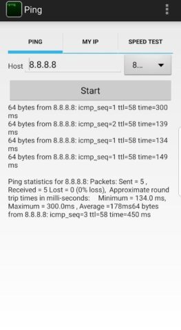 Ping для Android — скриншот 1