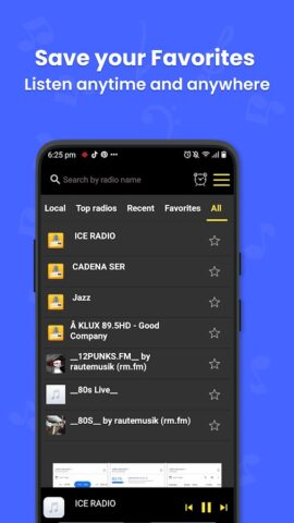 FM-радио — радиостанции для Android — скриншот 4
