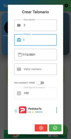 Talonarios Rifas для Android — скриншот 1