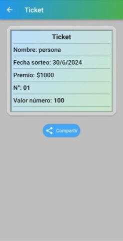 Talonarios Rifas для Android — скриншот 5