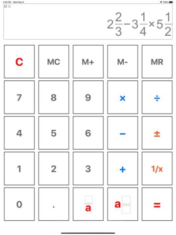 RationalNumberCalculator для iOS — скриншот 1