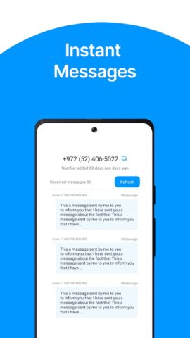 Номер для получения SMS онлайн для Android — скриншот 3