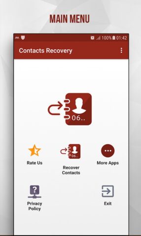 Recover Deleted Contacts для Android — скриншот 2