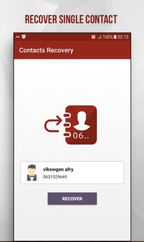 Recover Deleted Contacts для Android — скриншот 5