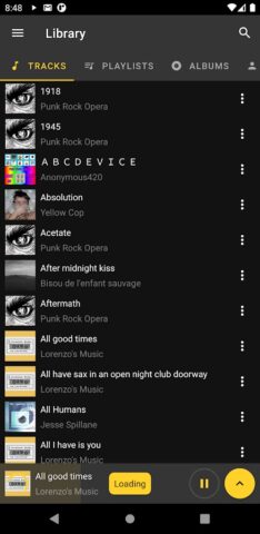 Reverse Music Player для Android — скриншот 1
