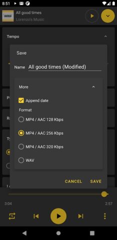 Reverse Music Player для Android — скриншот 5