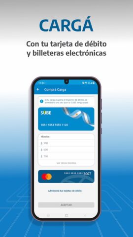 SUBE для Android — скриншот 2