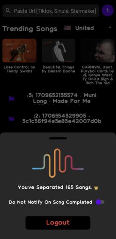 SonicMelody: удаление вокала для Android — скриншот 4