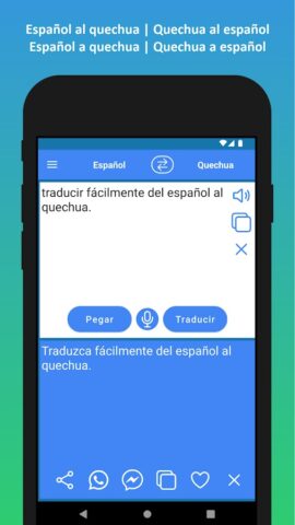 traductor de quechua a español для Android — скриншот 2