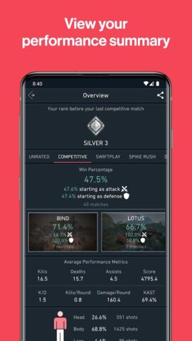 Spike Stats — Valorant Tracker для Android — скриншот 4