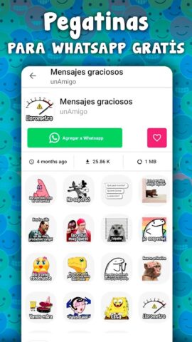 Stickers graciosos para WhatsA для Android — скриншот 4
