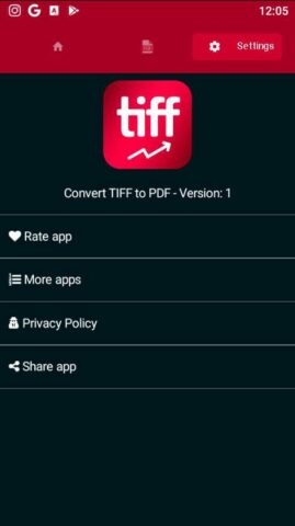 TIFF to PDF Converter для Android — скриншот 4
