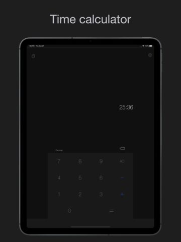 Калькулятор времени для iOS — скриншот 1
