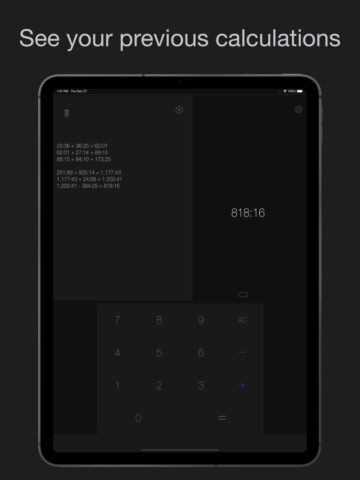 Калькулятор времени для iOS — скриншот 3