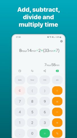 Time and Hours Calculator для Android — скриншот 2