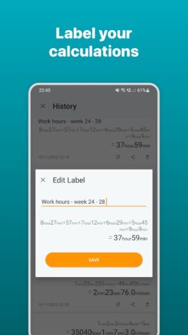 Time and Hours Calculator для Android — скриншот 4