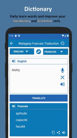 Traducteur Malagasy Francais для Android — скриншот 2