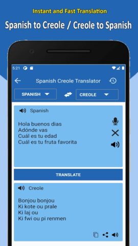 Traduction Creole Espagnol для Android — скриншот 2