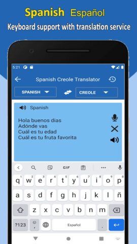 Traduction Creole Espagnol для Android — скриншот 5