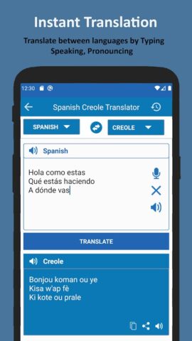 Traductor Español Creole для Android — скриншот 1