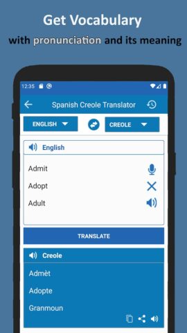 Traductor Español Creole для Android — скриншот 3