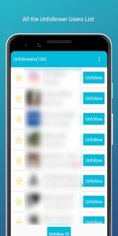 Unfollow Users Plus для Android — скриншот 1