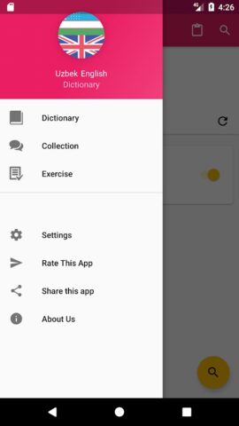 Узбекский английский словарь и для Android — скриншот 1