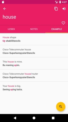 Узбекский английский словарь и для Android — скриншот 3