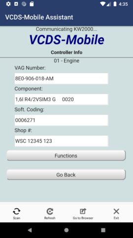VCDS-Mobile Assistant для Android — скриншот 1