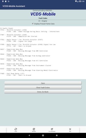 VCDS-Mobile Assistant для Android — скриншот 5