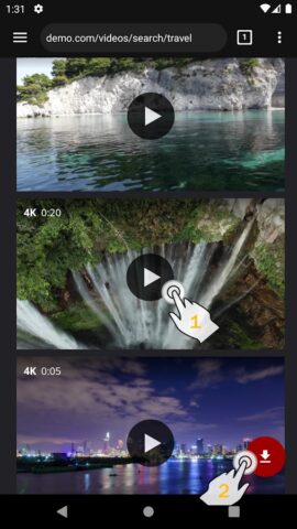 Video Downloader для Android — скриншот 1