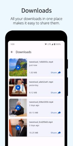 Video Downloader for Twitter X для Android — скриншот 5