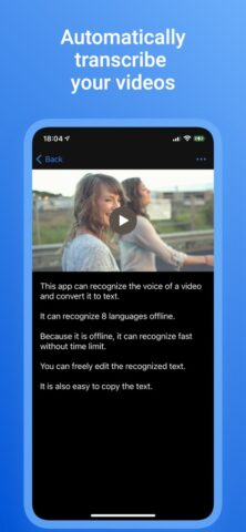 Video to Text Transcribe для iOS — скриншот 1