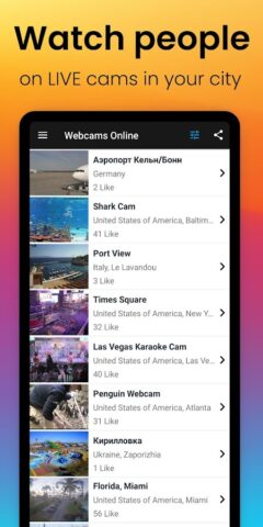 Webcams Online – онлайн камеры для Android — скриншот 1