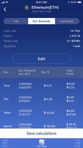 What2Mine для iOS — скриншот 5