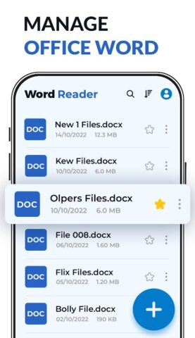 Docx Читатель — документ ворд для Android — скриншот 1