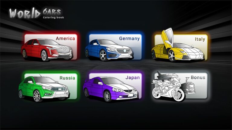 Раскраска Машины Со Всего Мира для Android — скриншот 4