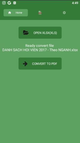 XLSX to PDF Converter для Android — скриншот 2
