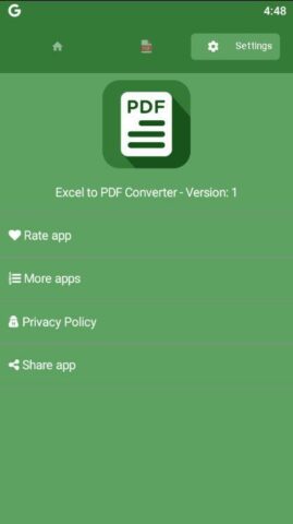 XLSX to PDF Converter для Android — скриншот 5