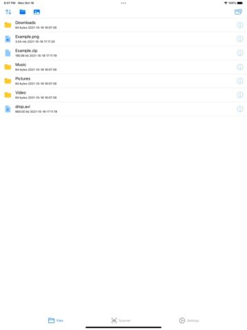 ZIP,RAR,7Zip Файловый менеджер для iOS — скриншот 1