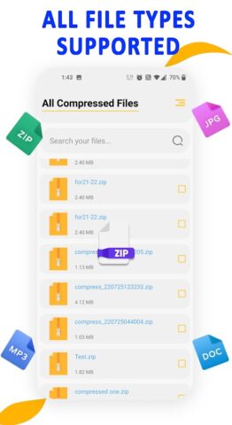 Zip File Reader Compressor App для Android — скриншот 2