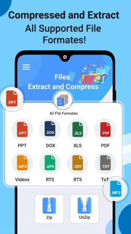 Zipunzip Читатель файлов для Android — скриншот 3